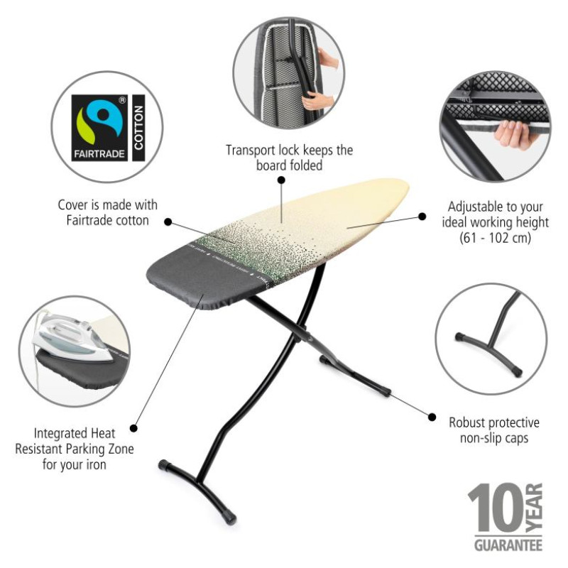 Brabantia gludināmais dēlis (D) 135x45cm, New Dawn - 242120