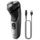 Philips Shaver Series 3000, Wet& Dry skuveklis (lādējams), light silver - S3143/00