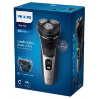Philips Shaver Series 3000, Wet& Dry skuveklis (lādējams), light silver - S3143/00