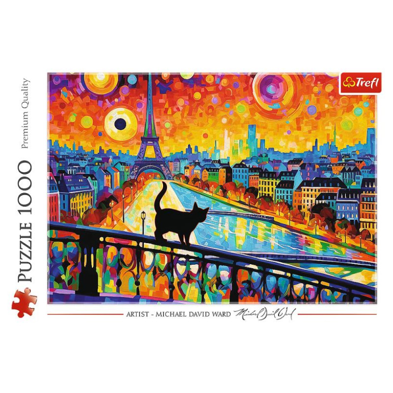 Trefl Puzle Kaķis Parīzē, 1000 gab.