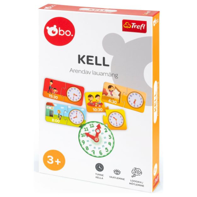 BO. Развивающая настольная игра "Часы" (на эстонском языке)
