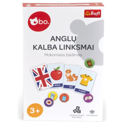 BO. Развивающая настольная игра "Учим английский" (на литовском языке)