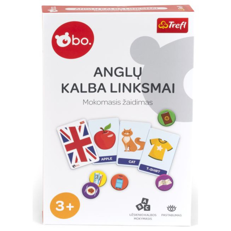 BO. Развивающая настольная игра "Учим английский" (на литовском языке)