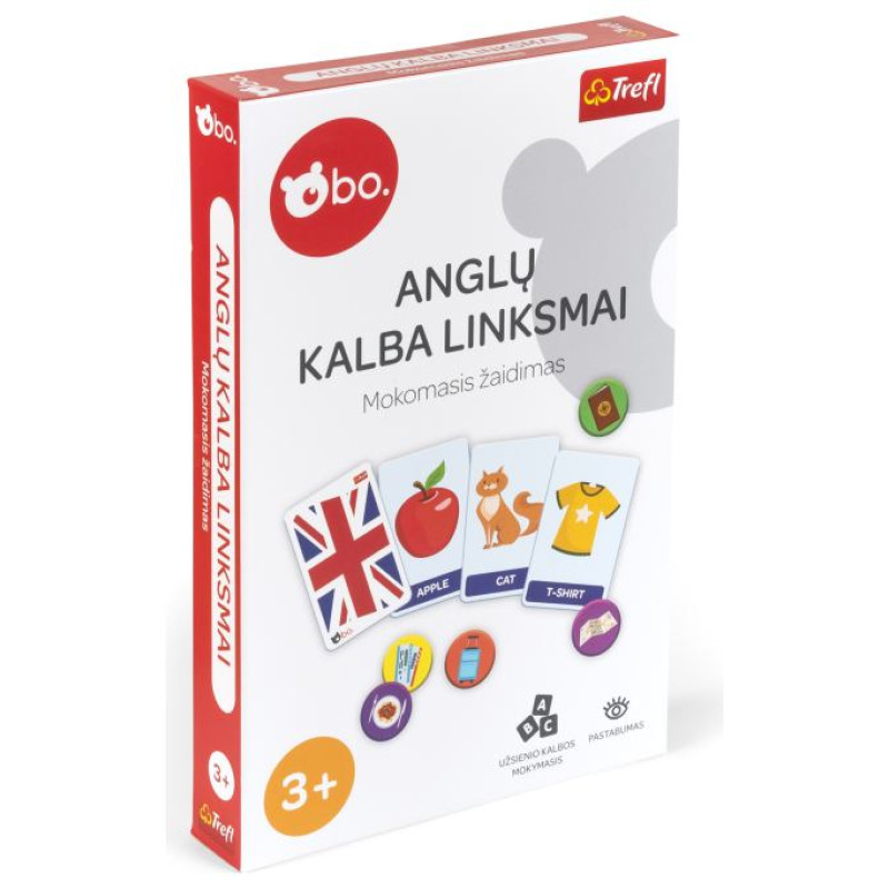 BO. Развивающая настольная игра "Учим английский" (на литовском языке)