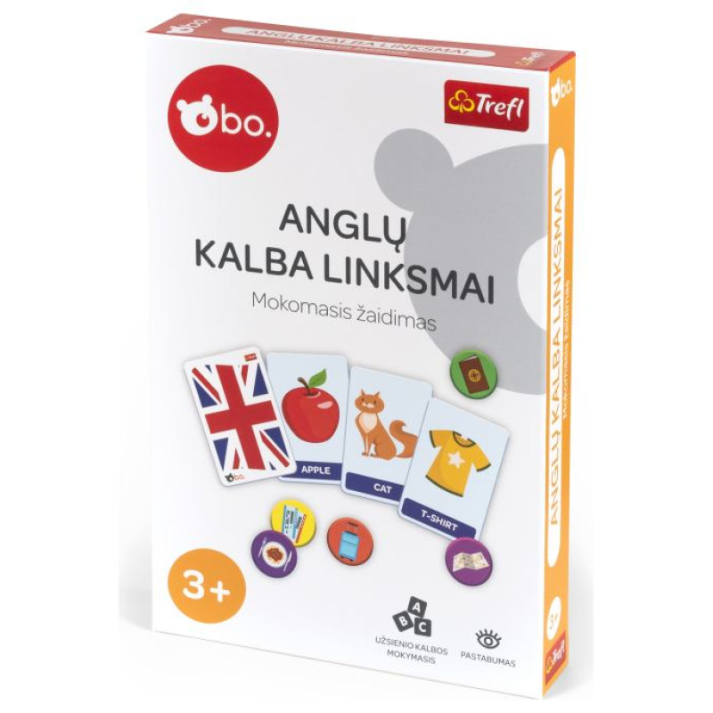 BO. Развивающая настольная игра "Учим английский" (на литовском языке)