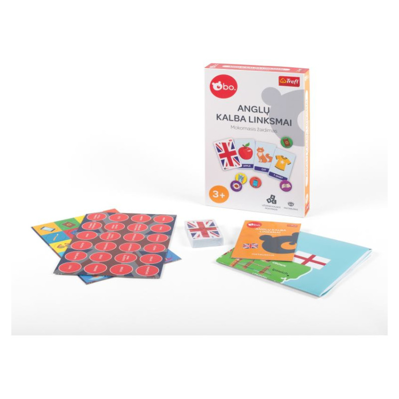 BO. Развивающая настольная игра "Учим английский" (на литовском языке)