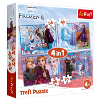 Trefl FROZEN Pužļu komplekts 4in1 "Ledus Sirds 2"