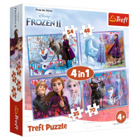 Trefl FROZEN Pužļu komplekts 4in1 "Ledus Sirds 2"