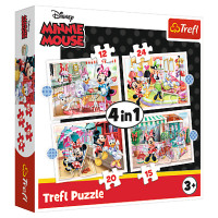 Trefl DISNEY Pužļu komplekts 4in1 Minija-pele
