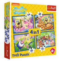 Trefl SPONGEBOB Pužļu komplekts 4 in 1