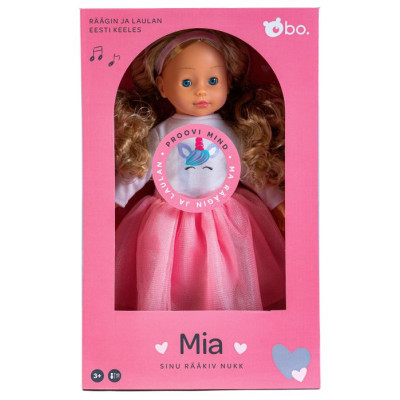 BO. Интерактивная кукла "Mia" (разговаривает на эстонском языке), 40 см