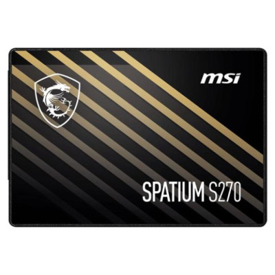 MSI SSD|MSI|SPATIUM S270|960GB|SATA|3D NAND|Write speed 450 MBytes/sec|Read speed 500 MBytes/sec|2,5"|TBW 500 TB|MTBF 2000000 hours|S78-440P130-P83