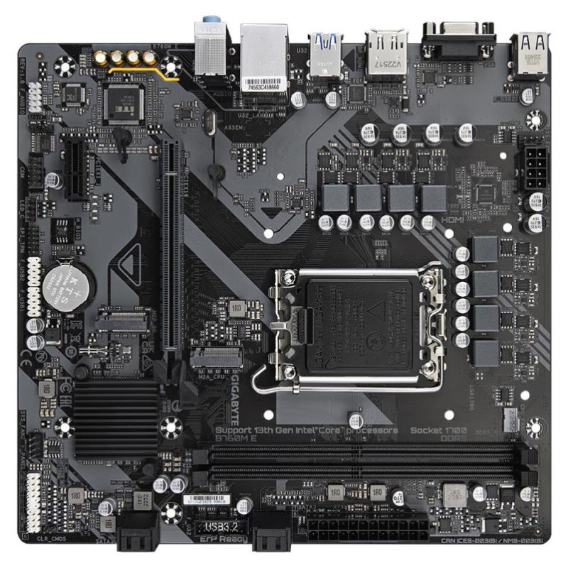Gigabyte Mainboard|GIGABYTE|Intel B760 Express|LGA1700|Micro-ATX|Memory DDR5|Memory slots 2|B760ME1.0