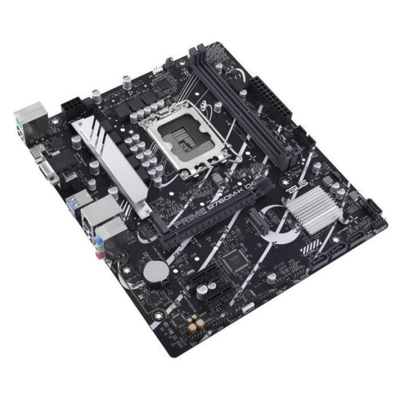 Asus Mainboard|ASUS|Intel B760 Express|LGA1700|Micro-ATX|Memory DDR4|Memory slots 2|2xPCI-Express 4.0 1x|1xPCI-Express 4.0 16x|2xM.2|1x15pin D-sub|1xHDMI|2xUSB 2.0|4xUSB 3.2|1xPS/2|1xRJ45|3xAudio port|PRIMEB760M-KD4