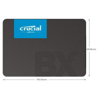 Crucial SSD|CRUCIAL|BX500|2TB|SATA 3.0|Write speed 500 MBytes/sec|Read speed 540 MBytes/sec|2,5"|TBW 720 TB|MTBF 1500000 hours|CT2000BX500SSD1