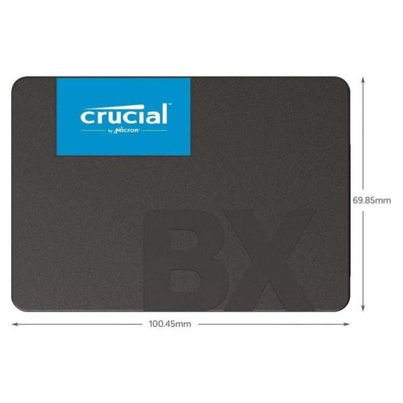 Crucial SSD|CRUCIAL|BX500|2TB|SATA 3.0|Write speed 500 MBytes/sec|Read speed 540 MBytes/sec|2,5"|TBW 720 TB|MTBF 1500000 hours|CT2000BX500SSD1