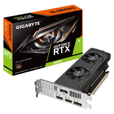 Gigabyte Graphics Card|GIGABYTE|NVIDIA GeForce RTX 3050|6 GB|GDDR6|96 bit|PCIE 4.0 16x|Memory 14000 MHz|GPU 1470 MHz|Dual Slot Fansink|2xHDMI|2xDisplayPort|GV-N3050OC-6GL