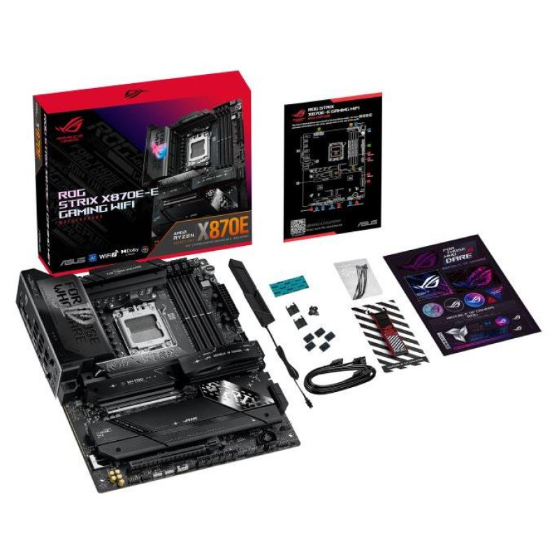 Asus Mainboard|ASUS|AMD X870E|SAM5|ATX|Memory DDR5|Memory slots 4|1xPCI-Express 4.0 16x|1xPCI-Express 5.0 16x|5xM.2|1xHDMI|9xUSB 3.2|2xUSB-C|2xUSB4|1xOptical S/PDIF|STRIXX870E-EGAMINGWIFI
