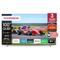 Thomson TV Set|THOMSON|100"|4K/Smart|QLED|3840x2160|Google TV|Black|100QG7S14