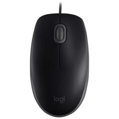 Logitech B110 Corded Mouse - SILENT - BLACK - USB - B2B