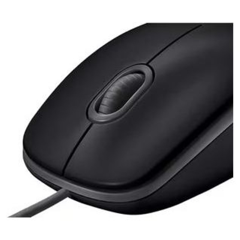 Logitech B110 Corded Mouse - SILENT - BLACK - USB - B2B