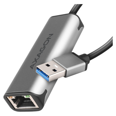 Axagon ADE-25R SUPERSPEED USB-A 2.5 GIGABIT ETHERNETCompact aluminum USB-A 3.2 Gen 1 2.5 Gigabit Ethernet 10/100/1000/2500 Mbit adapter with automatic installation.