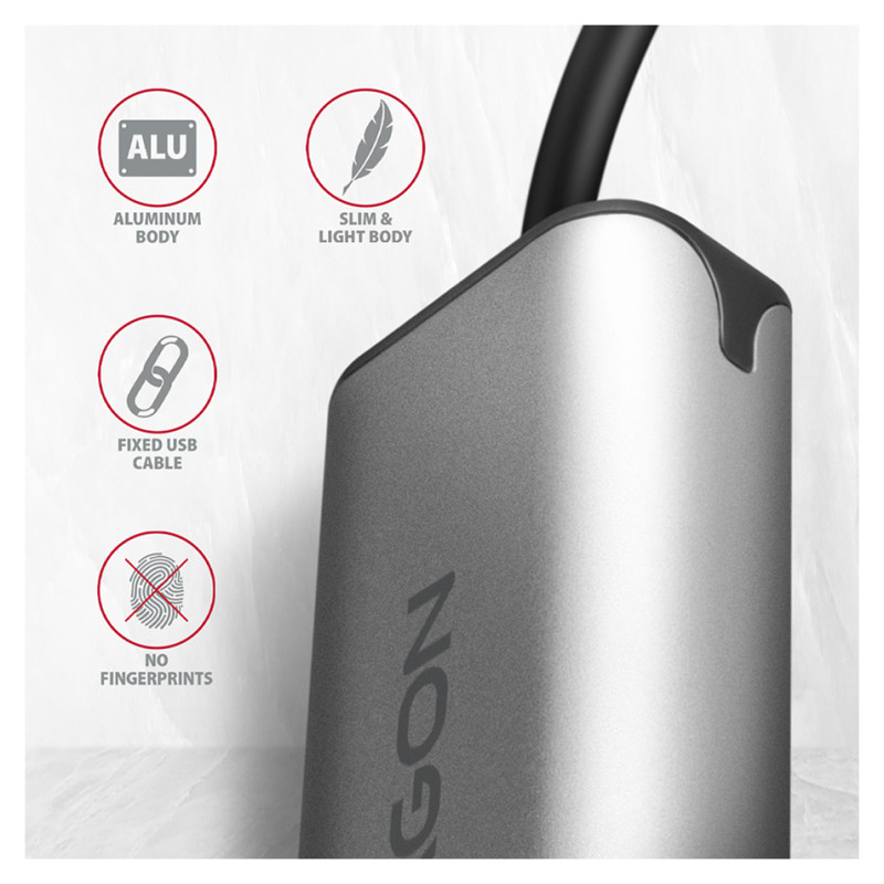 Axagon ADE-25R SUPERSPEED USB-A 2.5 GIGABIT ETHERNETCompact aluminum USB-A 3.2 Gen 1 2.5 Gigabit Ethernet 10/100/1000/2500 Mbit adapter with automatic installation.