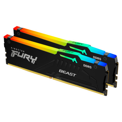 Kingston 32GB 6000MT/s DDR5 CL30 DIMM (Kit of 2) FURY Beast RGB EXPO