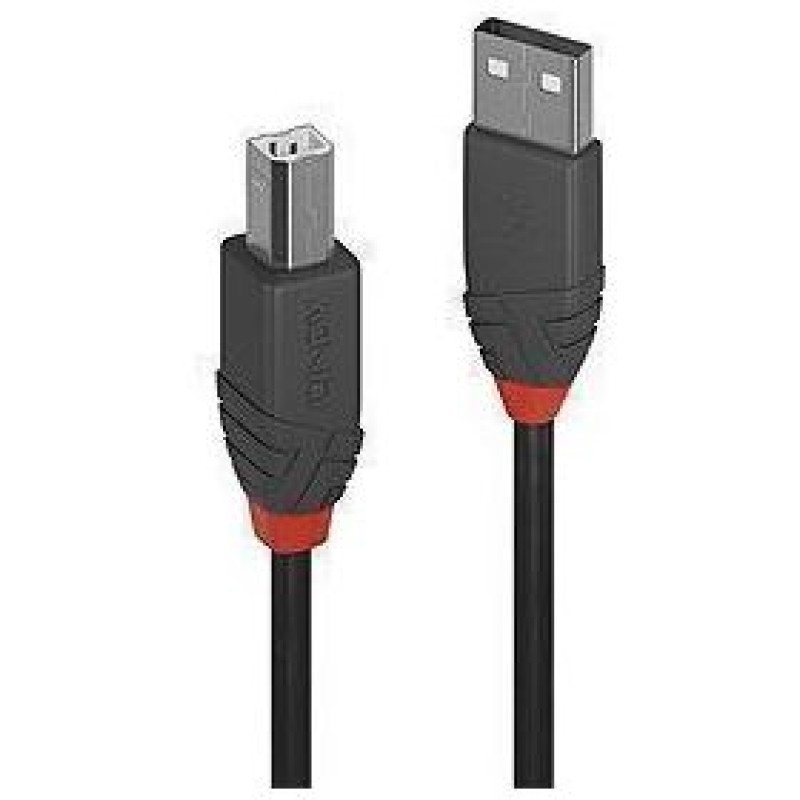 Lindy CABLE USB2 A-B 2M/ANTHRA 36673 LINDY