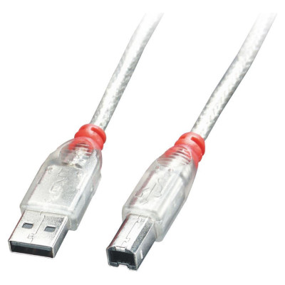 Lindy CABLE USB2 A-B 2M/TRANSPARENT 41753 LINDY