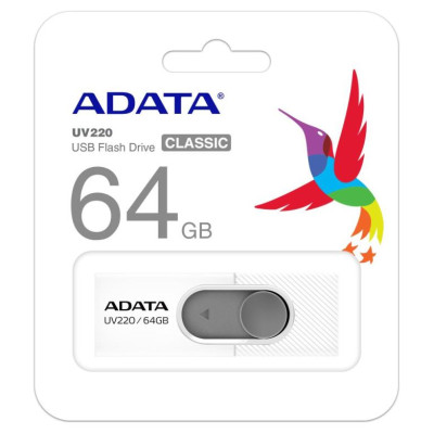 Adata MEMORY DRIVE FLASH USB2 64GB/WHITE AUV220-64G-RWHGY ADATA