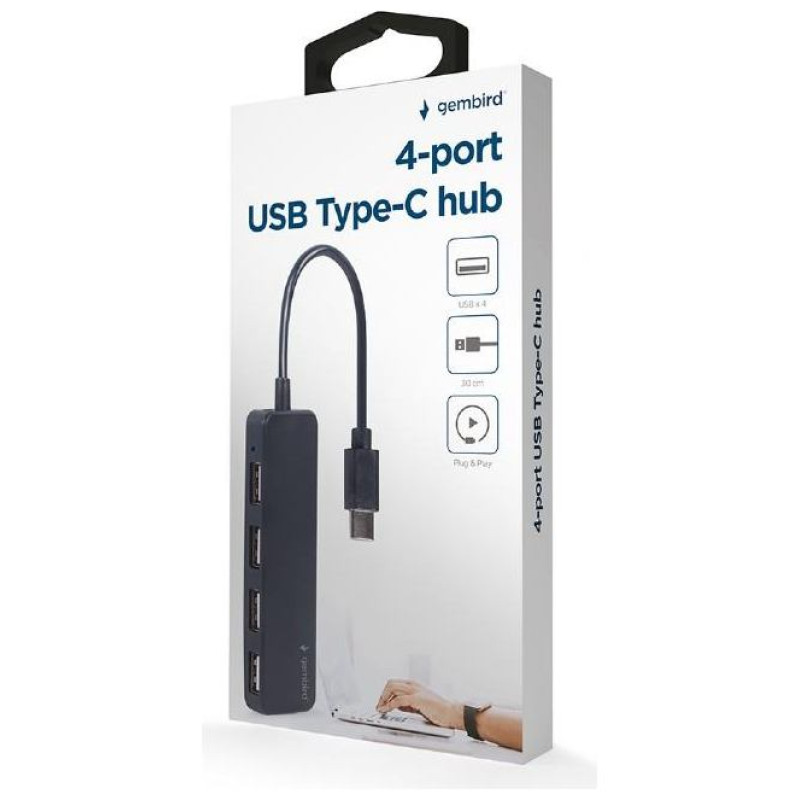 Gembird I/O HUB USB-C 4PORT/UHB-CM-U2P4-01 GEMBIRD