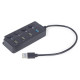 Gembird I/O HUB USB3 4PORT/UHB-U3P1U2P3P-01 GEMBIRD