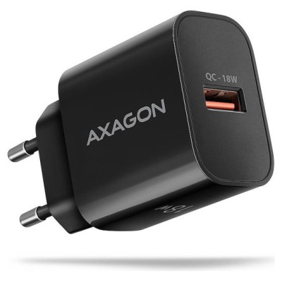Axagon ACU-QC18 wall charger 1x QC3.0/AFC/FCP/SMART, 18W, black