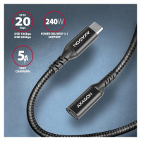 Axagon CABLE USB-C EXTENSION 0.5M/BLACK BUCM32-CF05AB AXAGON