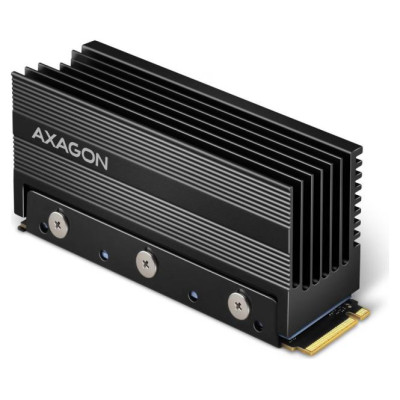 Axagon Passive aluminum heatsink for single-sided and double-sided M.2 SSD disks, size 2280, height 36 mm.