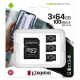 Kingston MEMORY MICRO SDXC 64GB UHS-I/3PACK SDCS2/64GB-3P1A KINGSTON