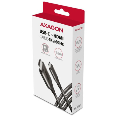 Axagon RVC-HI2MC USB-C -> HDMI 2.0 adapter 4K/60Hz Aluminum, 1,8m cable