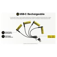 Nitecore BATTERY RECH. LI-ION AA 1.5V/4PACK NH2400 NITECORE