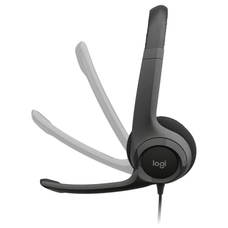 Logitech H390 Corded Headset - BLACK - USB