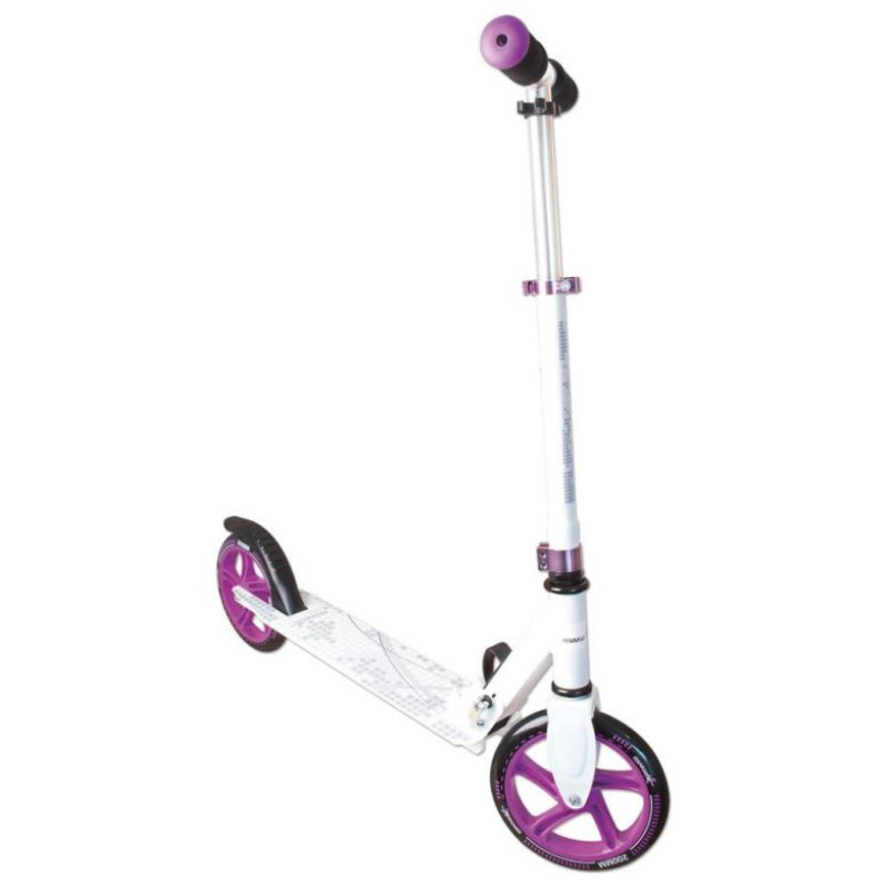 Muuwmi Aluminium Scooter skrejritenis 200 mm, balts/violets - AU 117