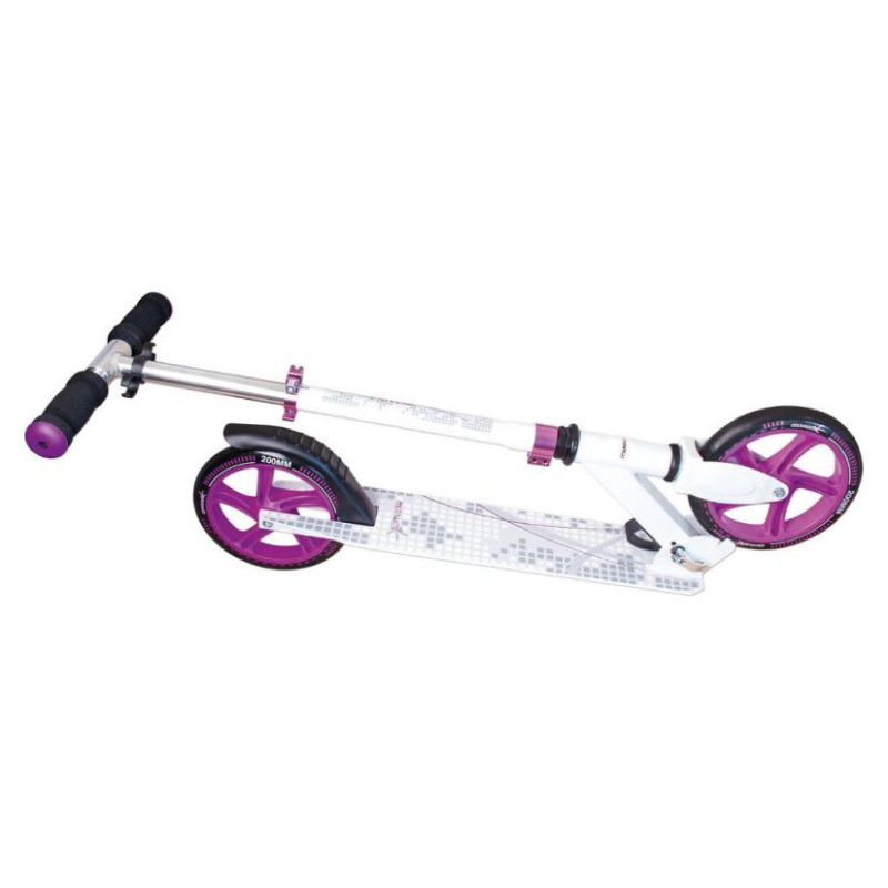 Muuwmi Aluminium Scooter skrejritenis 200 mm, balts/violets - AU 117