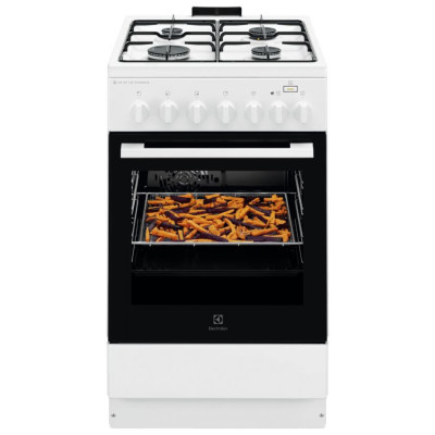 Electrolux gāzes plīts ar elektrisko cepe&scaron;krāsni, nerūso&scaron;a tērauda, 50cm - LKK560011W