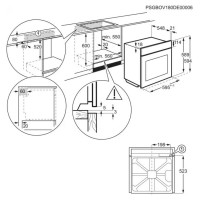 Electrolux cepeškrāsns, iebūv., 72L, melna - EOF3H40TH