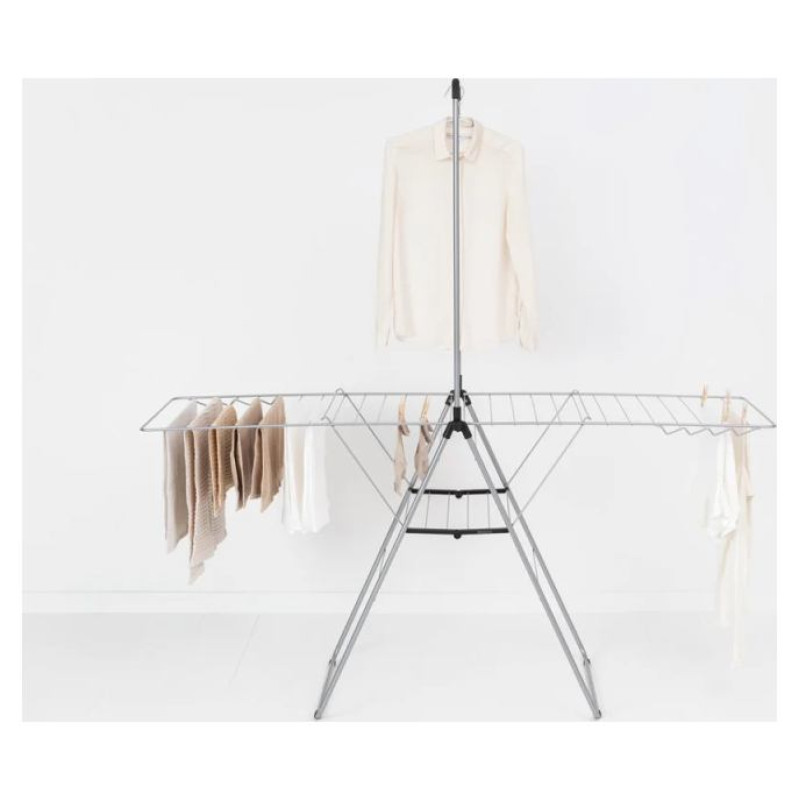 Brabantia HangOn veļas žāvētājs + pakaramais, 25m, Metallic Grey - 403545