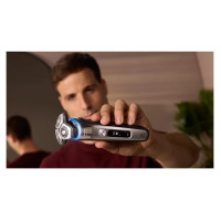 Philips i9000 Prestige Ultra Elektroskuveklis mitrai/sausai skūšanai (lādējams), Tumšs šīferis - XP9202/10