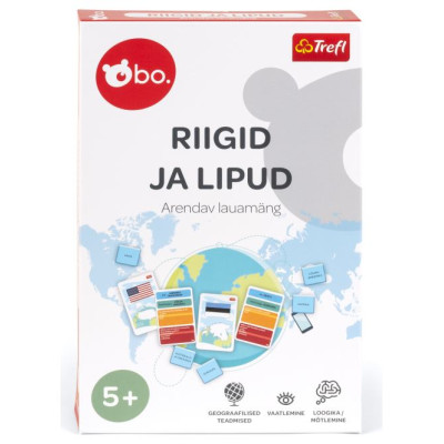 BO. Развивающая настольная игра "Страны и флаги" (на эстонском языке)