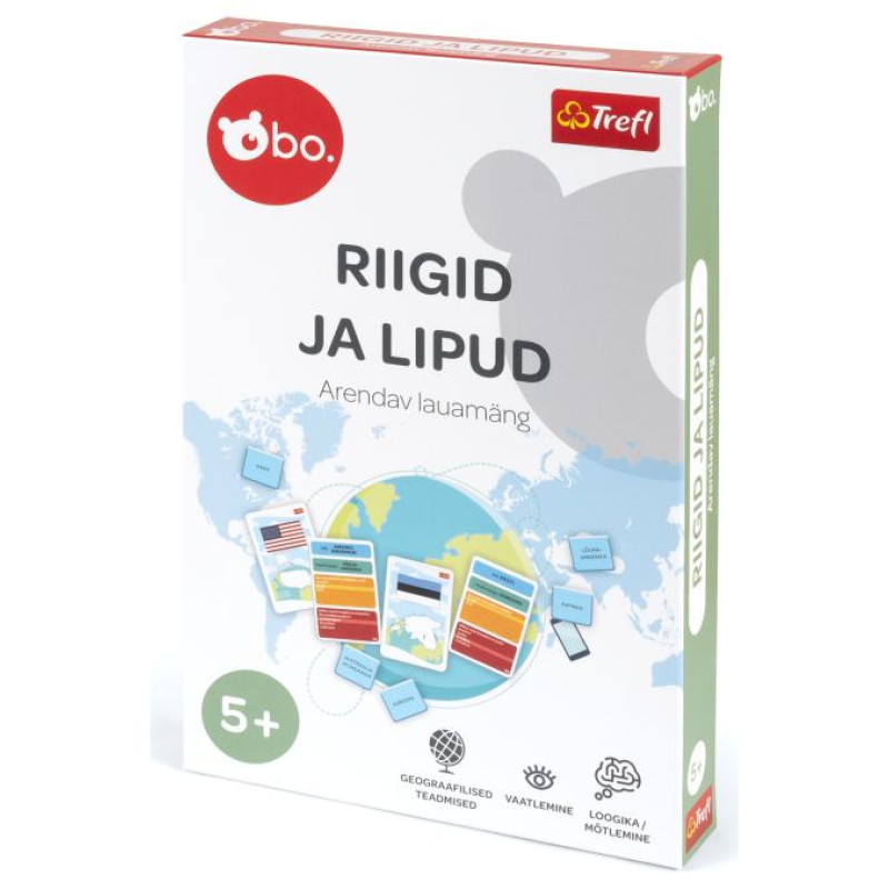 BO. Развивающая настольная игра "Страны и флаги" (на эстонском языке)