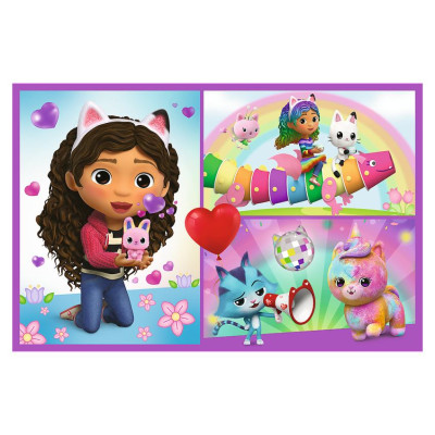 Trefl GABBY&acute;S DOLLHOUSE Pužļu komplekts Spēlējies ar Gabiju, 2x70 gab.