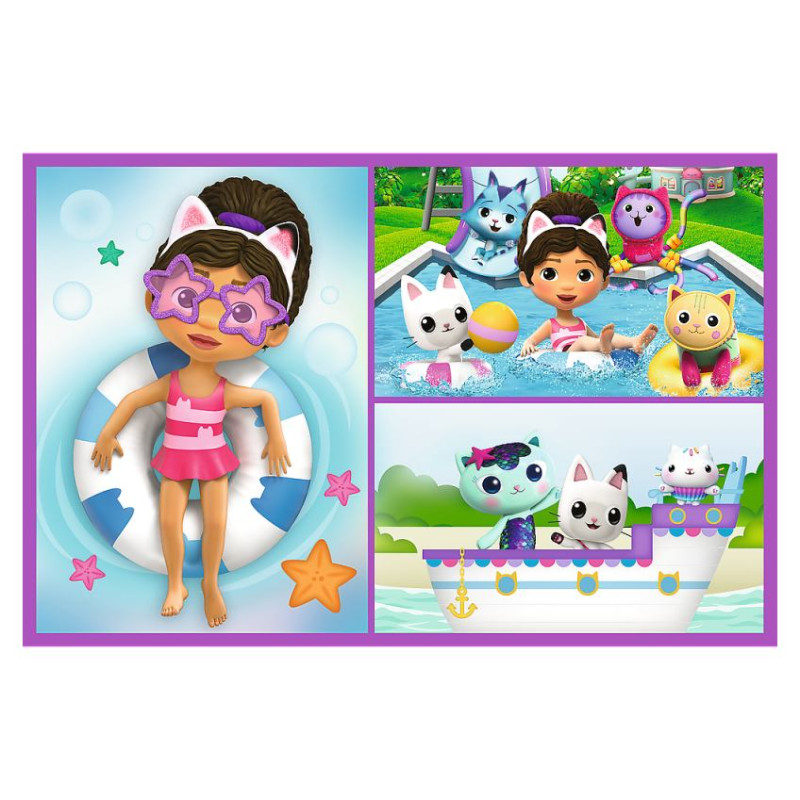 Trefl GABBY&acute;S DOLLHOUSE Pužļu komplekts Spēlējies ar Gabiju, 2x70 gab.